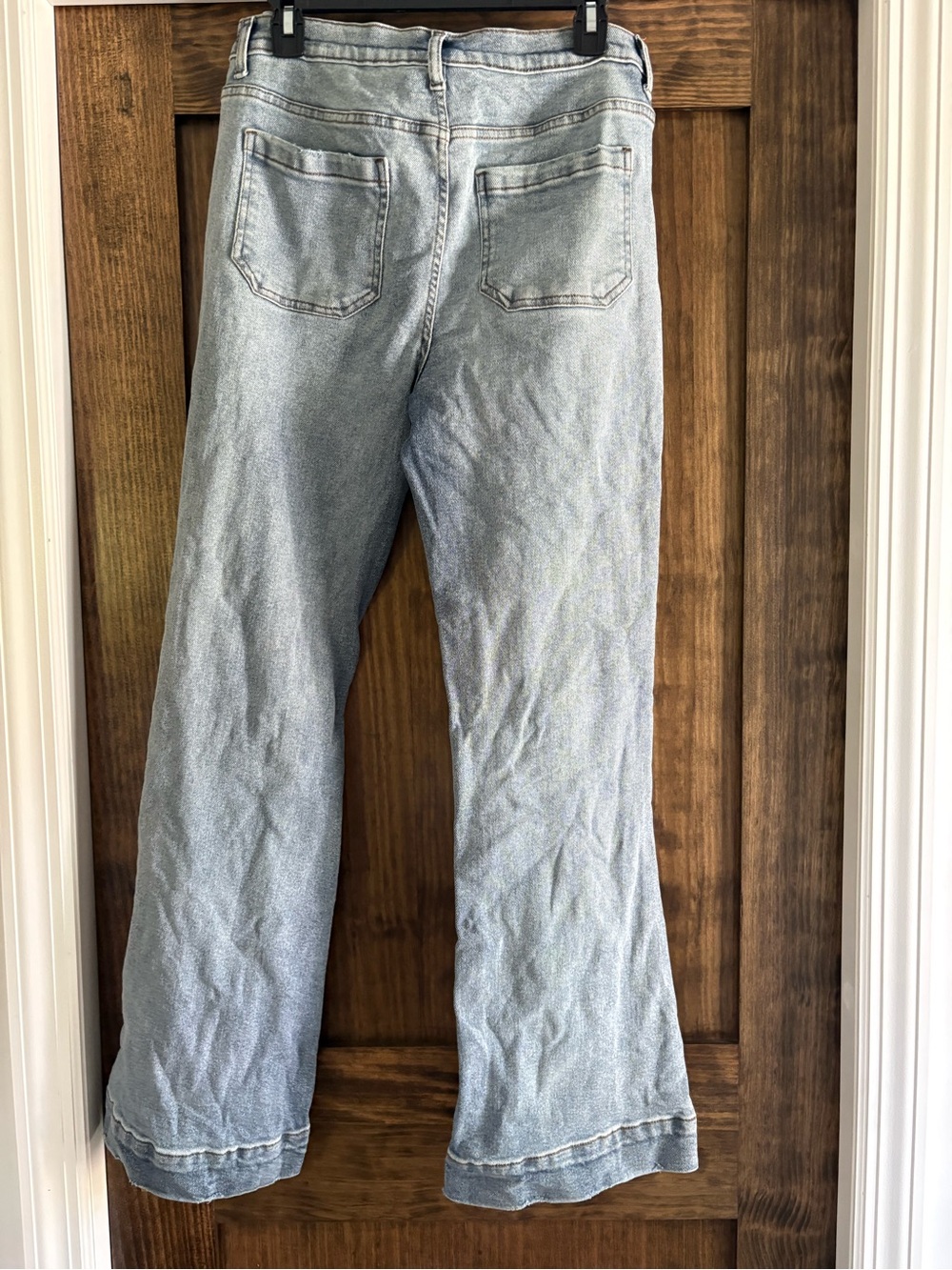 Kensie Light Wash Flare Jeans in Blue - Picture 3 of 4